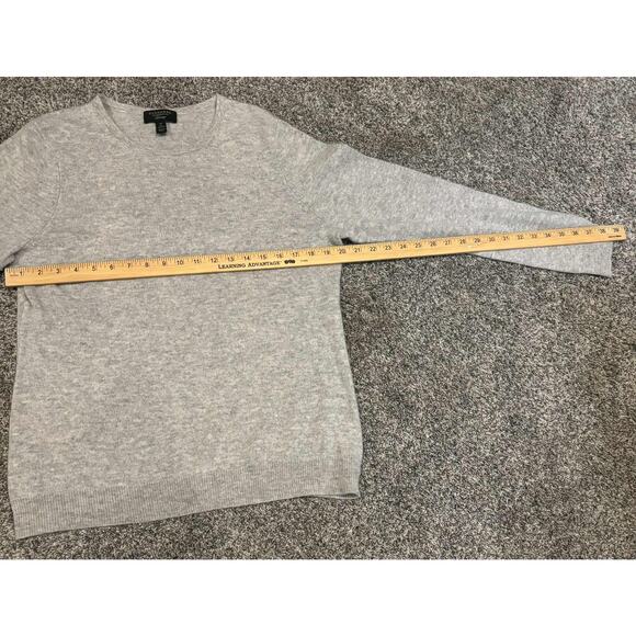 Charter Club 100% Cashmere Long Sleeve Crew Neck Pullover Sweater Gray Womens XL - Picture 7 of 8